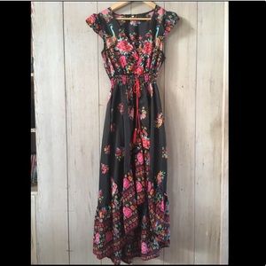 Floral Print Maxi Dress Size Large